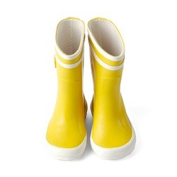 yellow kids aigle wellies