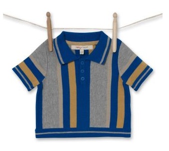  Molly n Jack Knitted Stripe Polo Top