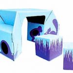 Bo Buro Cardboard Kids Desk & Chairs Set by Kidsonroof