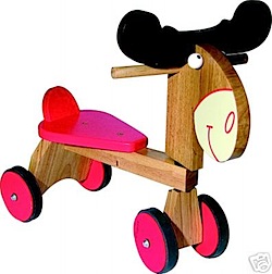 wooden moose trike