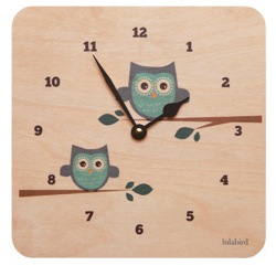 lulabird owl clock