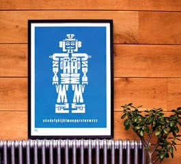 bold and noble robot print