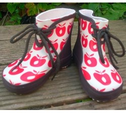 Smafolk Wellibobs red and white apple print