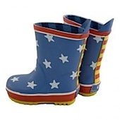 toby tiger star print wellies