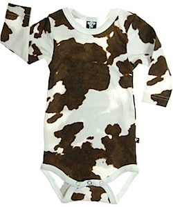 Cow print long sleeved body by Wild