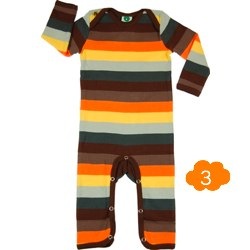 Brown stripe bodysuit by Smafolk