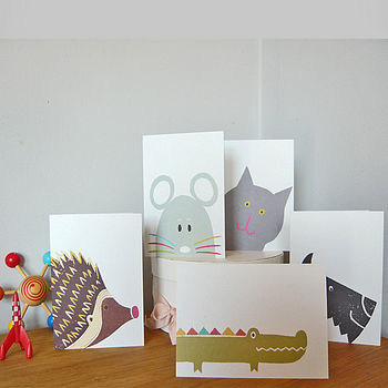 Owl and Cat Designs Greetings Cards