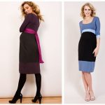 Colour block maternity dress
