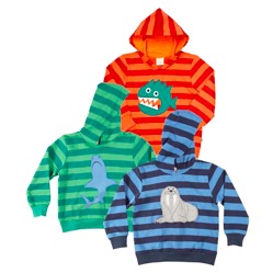 STRIPED MID-WEIGHT HOODY by green kids