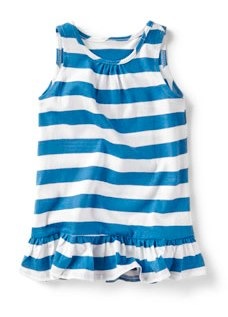 STRIPED DRESS WITH FRILLS zara