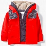 Red coat for boys with removable lining from Zara Kids