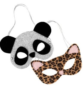 panda and leopard masks from H&M