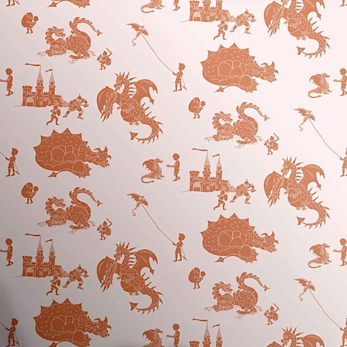 'ere-be-dragons' stone orange boys dragon wallpaper by Paperboy
