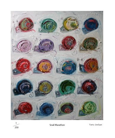 Snail Marathon print by Dawn Crothers