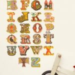 Alphabet Fabric Wall Stickers