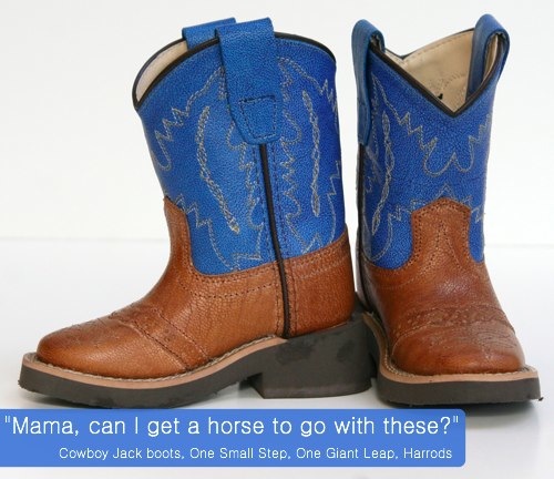 Cowboy Jack blue & tan cowboy and cowgirl boots for kids