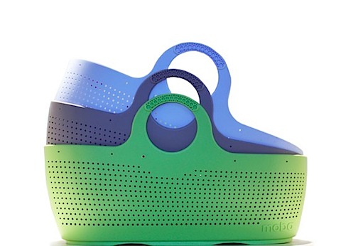 MOba moses baskets in green, navy, blue