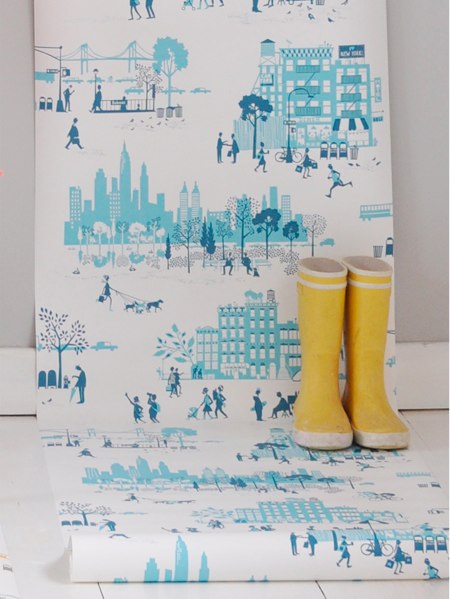 Famille Summerbelle Morning in Manhattan wallpaper