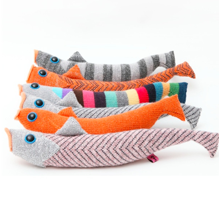 Lambswool fish by Kate Jenkins for Cardigan Shop 