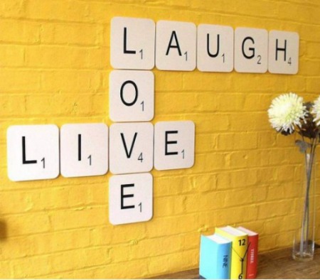 Scrabble wall art