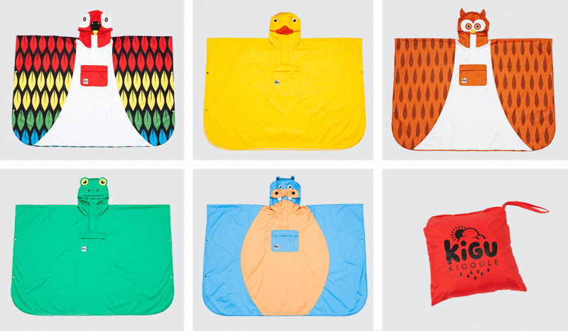 The Kigoule animal rain poncho by Kigu