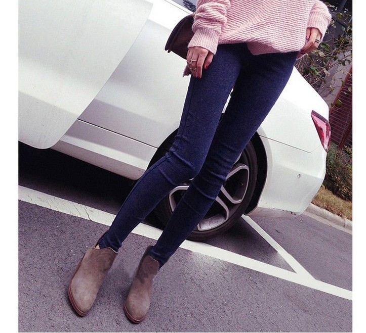 Fleece Lined Maternity Jeans