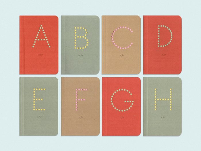 Alphabet notebooks