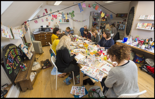 BNPS.co.uk (01202 558833) Pic: PhilYeomans/BNPS G2 - Kate Carter(writer) is doing an all day workshop at the SketchbookClub near Romsey in Hants. SketchbookClub was set up by Jennie Maizels, who is an illustrator/maker of fabulous kids stuff.