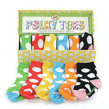 Polky and Posy Toes Socks