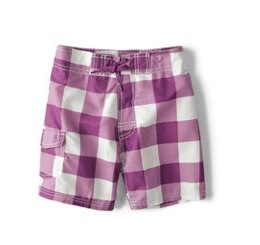 TWO-TONE CHECKED SWIMMING SHORTS